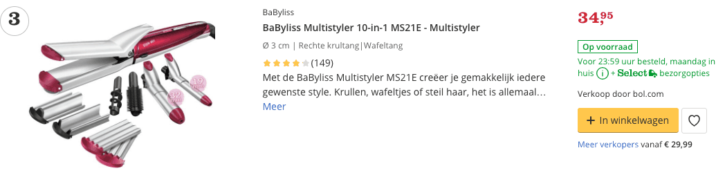 Beste stijltang BaByliss Multistyler 10-in-1 MS21E - Multistyler
