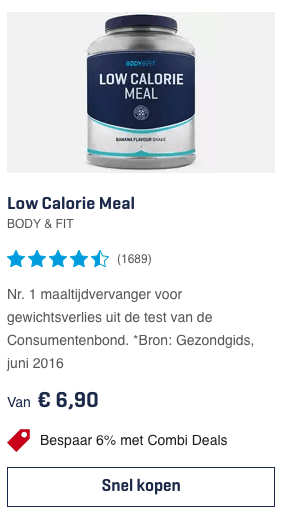 Low Calorie Meal BODY & FIT review