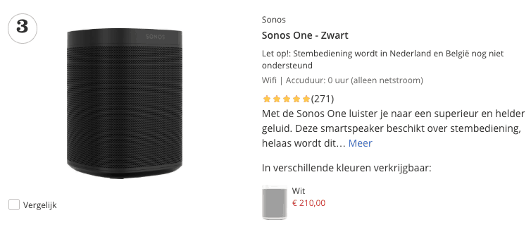 Top 3 Sonos One - Zwart review