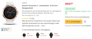 Top 4 Garmin Vivoactive 3 - smartwatch - Ø 43 mm - Rosegoud:wit review