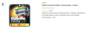 Top 1 Gillette Fusion5 ProGlide -Scheermesjes - 8 Stuks review