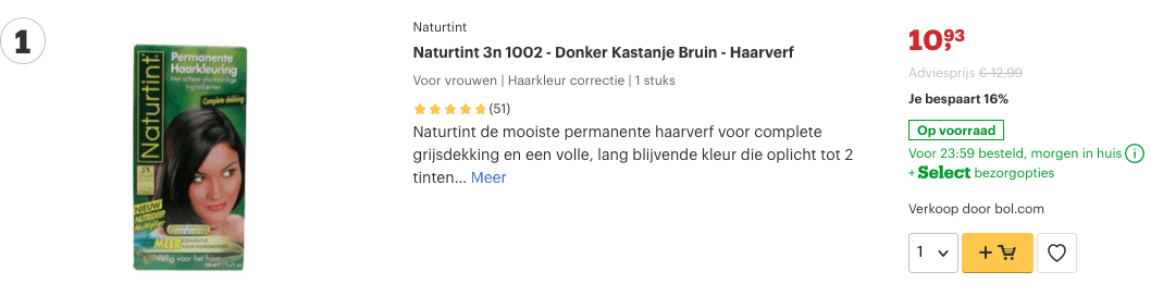 Top 1 Naturtint 3n 1002 - Donker Kastanje Bruin - Haarverf review