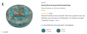 Top 1 Reuzel Blue Strong Hold Pomade 113 gr review