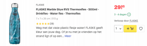 Top 2 FLASKE Marble Skye RVS Thermosfles - 500ml review
