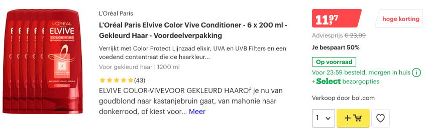 Top 2 L'Oréal Paris Elvive Color Vive Conditioner - 6 x 200 ml - Gekleurd Haar - Voordeelverpakking review