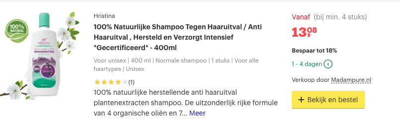 Top 3 100% Natuurlijke Shampoo Tegen Haaruitval : Anti Haaruitval , Hersteld en Verzorgt Intensief *Gecertificeerd* - 400ml review