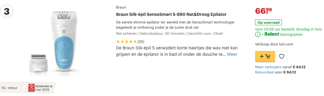 Top 3 Braun Silk-épil SensoSmart 5-890 Nat&Droog Epilator review