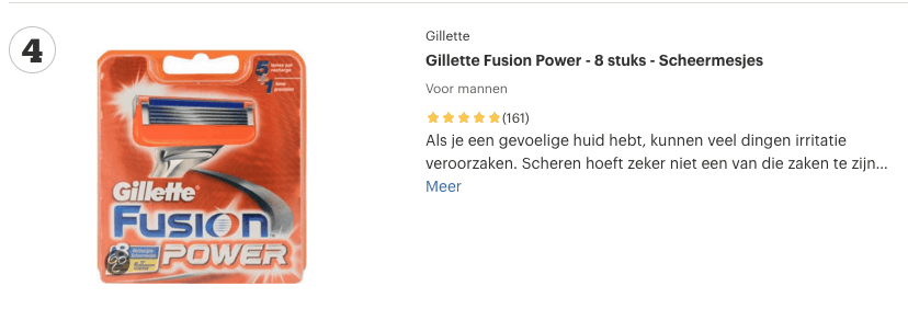 Top 4 Gillette Fusion Power - 8 stuks - Scheermesjes review
