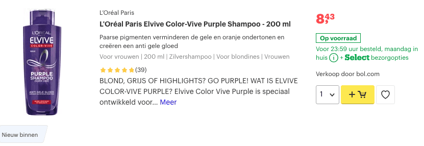 Top 4 L'Oréal Paris Elvive Color-Vive Purple Shampoo - 200 ml review