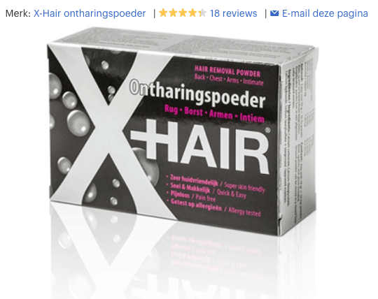 Top 5 X-Hair ontharingspoeder - Gehele lichaam - mannen review