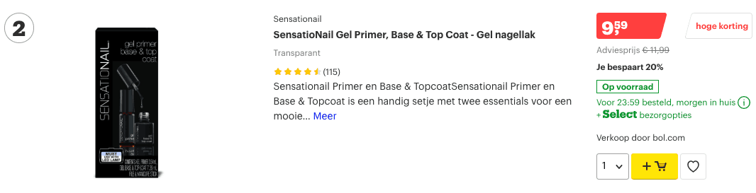 Top 2 SensatioNail Gel Primer, Base & Top Coat - Gel nagellak review