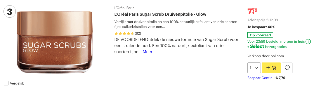 Top 3 L'Oréal Paris Sugar Scrub Druivenpitolie - Glow reviews
