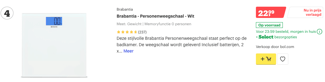 Top 4 Brabantia - Personenweegschaal - Wit review