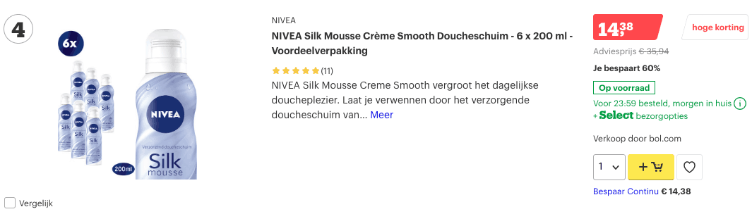 Top 4 NIVEA Silk Mousse Crème Smooth Doucheschuim - 6 x 200 ml - Voordeelverpakking review