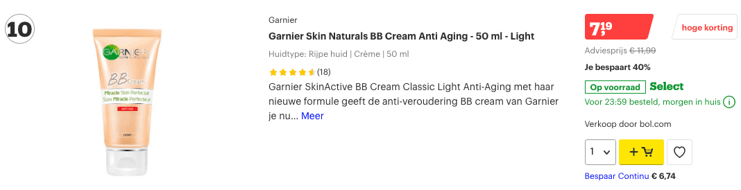 Top 5 Garnier Skin Naturals BB Cream Anti Aging - 50 ml - Light review