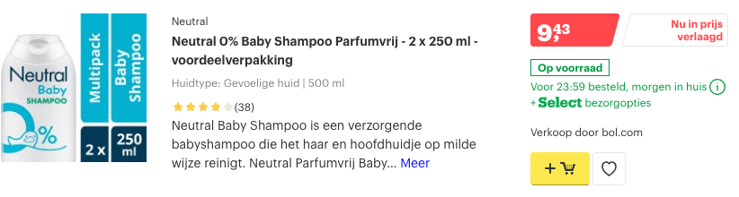 Top 5 Neutral 0% Baby Shampoo Parfumvrij - 2 x 250 ml - voordeelverpakking review