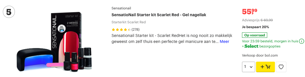 Top 5 SensatioNail Starter kit Scarlet Red - Gel nagellak review