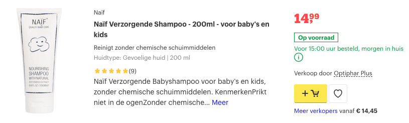 top 3 Naïf Verzorgende Shampoo - 200ml - voor baby's en kids review