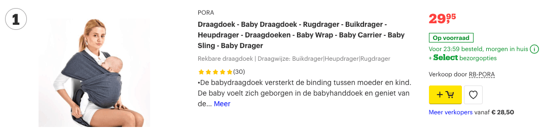 Top 1 Draagdoek - Baby Draagdoek van Pora review