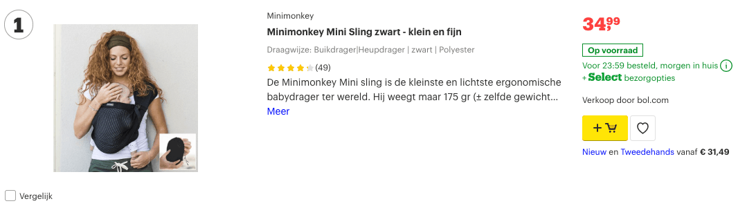 Top 1 Minimonkey Mini Sling zwart - klein en fijn review