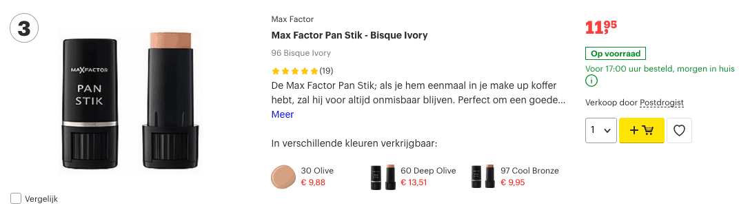 Top 3 Max Factor Pan Stik - Bisque Ivory review