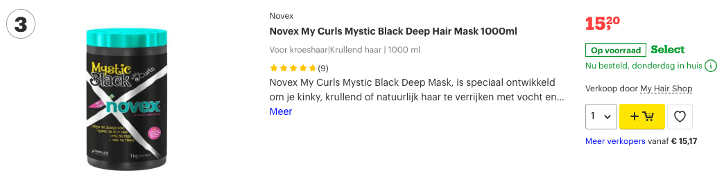 Top 3 Novex My Curls Mystic Black Deep Hair Mask 1000ml