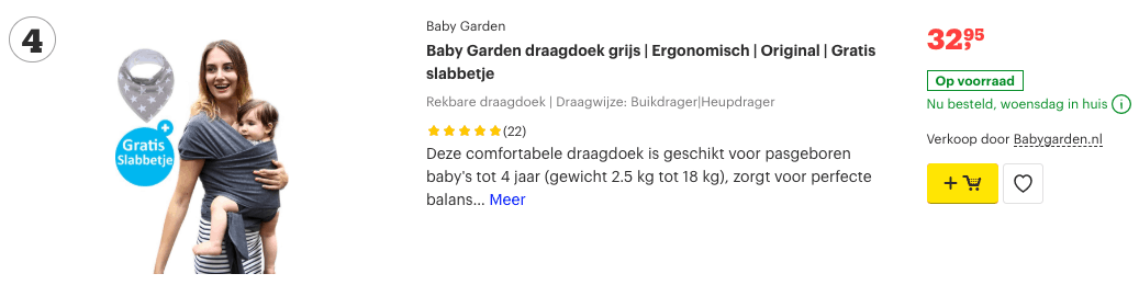 Top 4 Baby Garden draagdoek grijs | Ergonomisch review