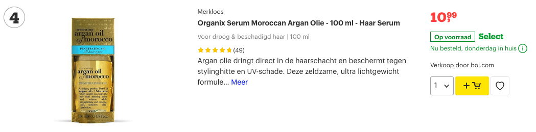 Top 4 Organix Serum Moroccan Argan Olie - 100 ml - Haar Serum revuew