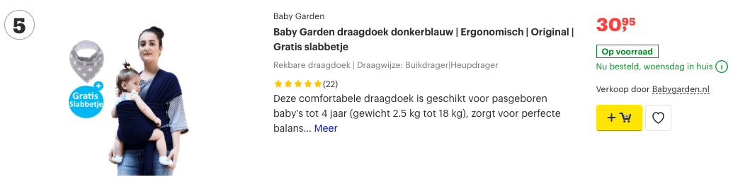 Top 5 Baby Garden draagdoek donkerblauw | Ergonomisch review