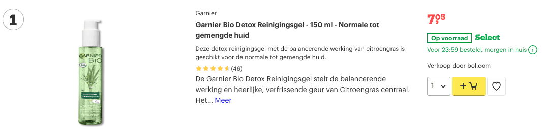 top 1 Garnier Bio Detox Reinigingsgel - 150 ml - Normale tot gemengde huid review