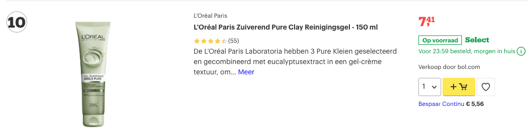 top 5 L'Oréal Paris Zuiverend Pure Clay Reinigingsgel - 150 ml review