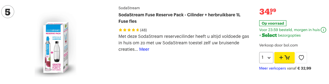 top 5 SodaStream Fuse Reserve Pack - Cilinder + herbruikbare 1L Fuse fles review