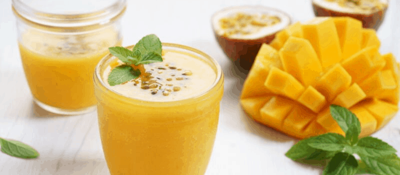 Mango smoothie amandelmelk? Echte power shake en heerlijk zoet!