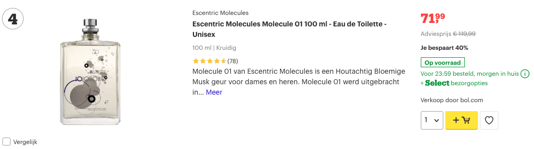 TOp 5 Escentric Molecules Molecule 01 100 ml - Eau de Toilette - Unisex review