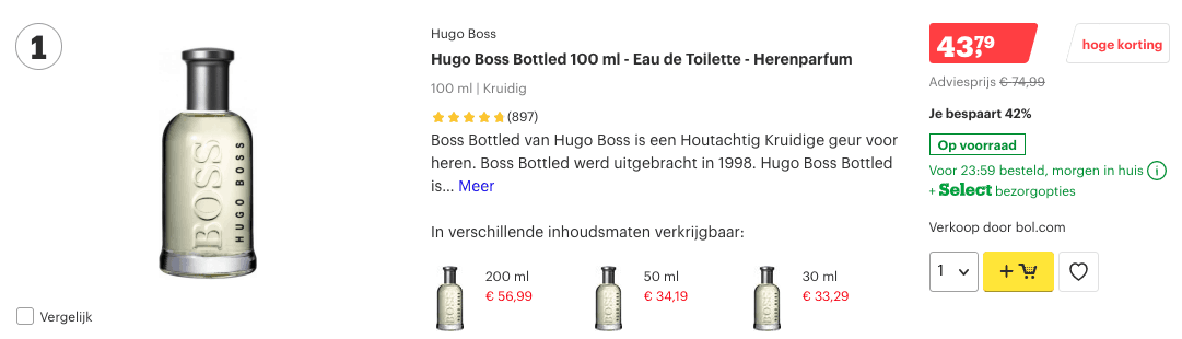 Top 1 Hugo Boss Bottled 100 ml - Eau de Toilette - Herenparfum review