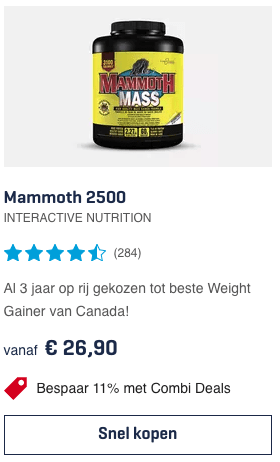 Top 1 Mammoth 2500 INTERACTIVE NUTRITION review