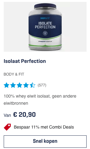 Top 2 Isolaat Perfection BODY & FIT re view