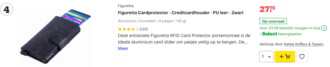 Top 4 Figuretta Cardprotector - Creditcardhouder - PU leer - Zwart review