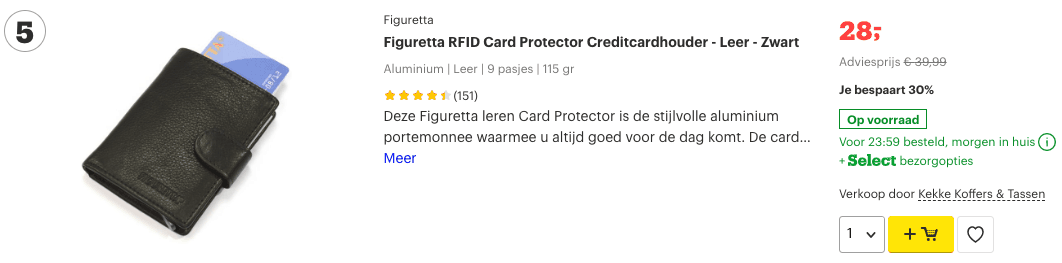 top 5 Figuretta RFID Card Protector Creditcardhouder - Leer - Zwart review