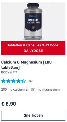 Top 4 Calcium & Magnesium (180 tabletten) BODY & FIT review