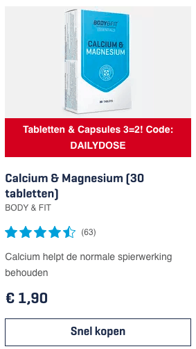 top 3 Calcium & Magnesium (30 tabletten) BODY & FIT review