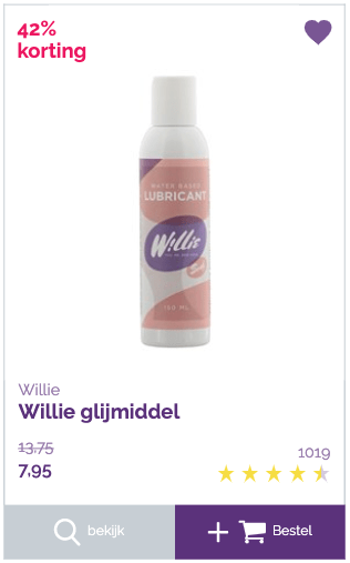 Top 1 Willie glijmiddel 150 ml review