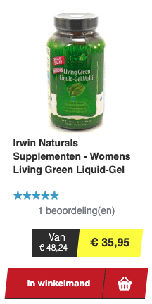 top 5 Irwin Naturals Supplementen - Womens Living Green Liquid-Gel 120 stuks review