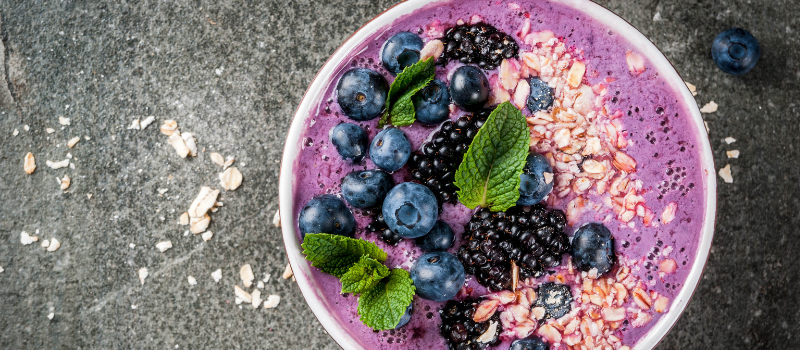 Blauwe bessen smoothie koolhydraatarm