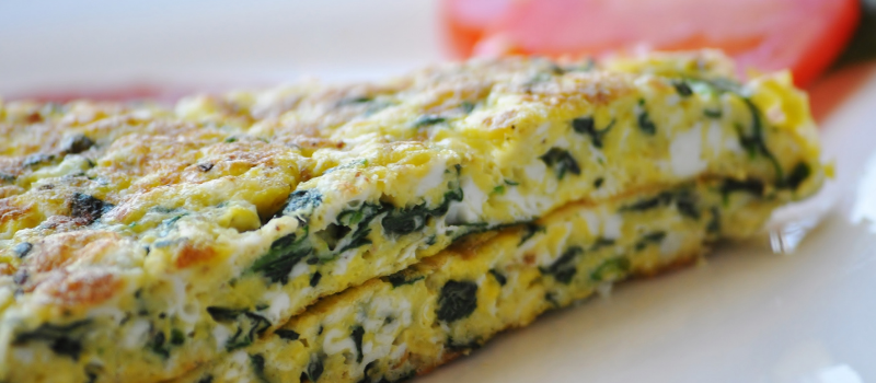 Spinazie omelet koolhydraatarm maken